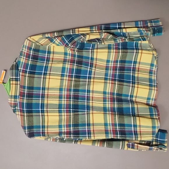 Chaps Long Sleeve Yellow Plaid Full Zip Top Size M - Picture 2 of 7